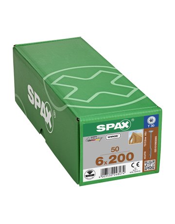 Bild Holzschraube Hi.FORCE Tellerkopf 6x200mm,Teilgw,Innensechsrund T30,WIROX - SPAX-2