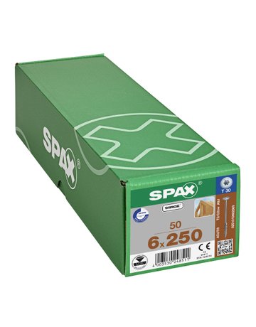 Bild Holzschraube Hi.FORCE Tellerkopf 6x250mm,Teilgw,Innensechsrund T30,WIROX - SPAX-2