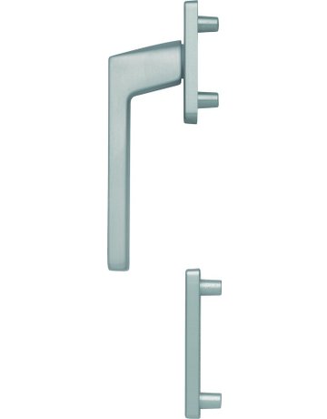Bild Fenstertür- Halbgarnitur, Profilzylinder gelocht, Austin 0769FA/51N/51NS, Nockendurchmesser 10, Aluminium stahlfarbig - HOPPE-0