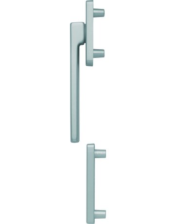 Bild Fenstertür- Halbgarnitur, Profilzylinder gelocht, Austin 0769KH/51N/51NS, Nockendurchmesser 10, Aluminium stahlfarbig - HOPPE-0