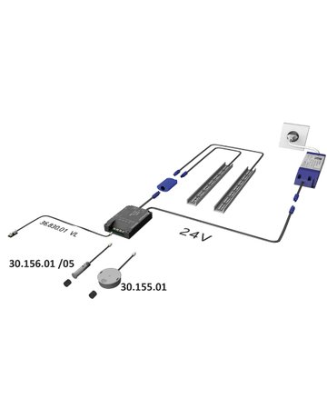 Bild MultiSwitch2 Türkontaktschalter Reed Sensor, 3m Ltg., schwarz - Halemeier-1