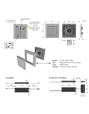 Bild Wandsender MultiWhite² 1-Kanal Wandsender Zigbee - Halemeier-3