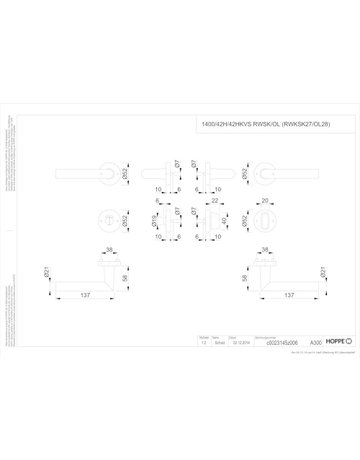 Bild Amsterdam 1400/42H/42HKVS Rosette ,WC/S,8, (8),F9714M,TS40-45 - HOPPE-1
