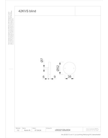 Bild Schlüsselrosettenpaar 42KVS rund,UG,9mm,TS 37-42,F9714M - HOPPE-1