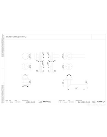 Bild Amsterdam 58/42H/42HKVS/1400 Rosette ,PZ,8,F9714M,TS40-45 - HOPPE-1
