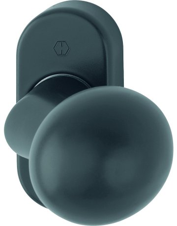 Bild HOPPE Halbgarnitur FS-50G/55, ohne Schlüsselrosette, Vierkant 9mm, DIN Links-Rechts, Befestigungstechnik mit Stütznocken, schwarz, schwarz matt-0