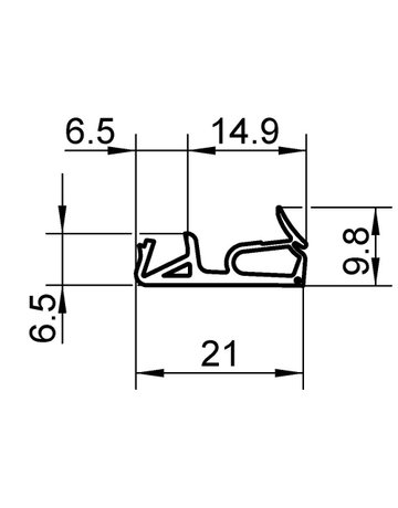 Bild Türdichtung TECTUS DS 7435 50.000mm - SIMONSWERK-2