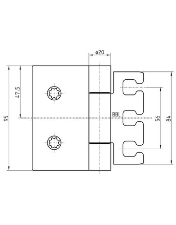 Bild Glastürband VARIANT VXG 7780/100 K N 2tlg, kantig, edelstahl matt - SIMONSWERK-2