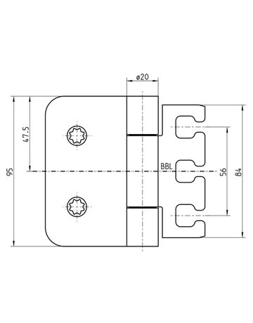 Bild Glastürband VARIANT VXG 7780/100 N 2tlg, rund, edelstahl matt - SIMONSWERK-2