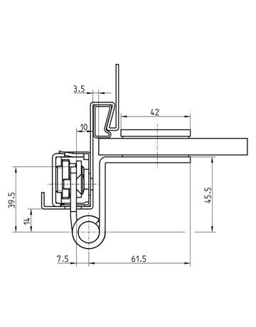 Bild Glastürband VARIANT VXG 7780/120 K N 2tlg, kantig, edelstahl matt - SIMONSWERK-4