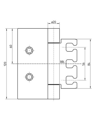 Bild Glastürband VARIANT VXG 7780/120 K N 2tlg, kantig, edelstahl matt - SIMONSWERK-2