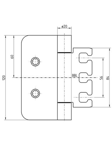 Bild Glastürband VARIANT VXG 7780/120 N 2tlg, rund, edelstahl matt - SIMONSWERK-2