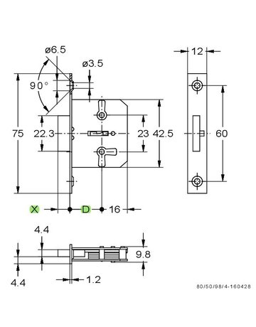 Bild Einst.-Möbelschloss 668/30 Zuhaltung 6 X 6 mm - JuNie-1