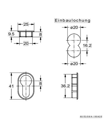 Bild PZ Rosette vernickelt 7420 oval 25 X 41 mm - JuNie-1