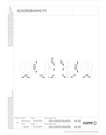Bild Schutzrosette E42ZNSB/42HS rd,15mm/PZ,edelstahl matt,TS57-72 - HOPPE-1