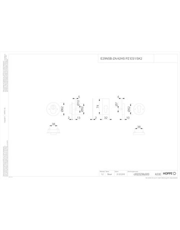 Bild Schutzrosette E29NSB-ZA/42HS rd/fla.,2mm,ES1,ZA/PZ,F69,TS65-75 - HOPPE-1