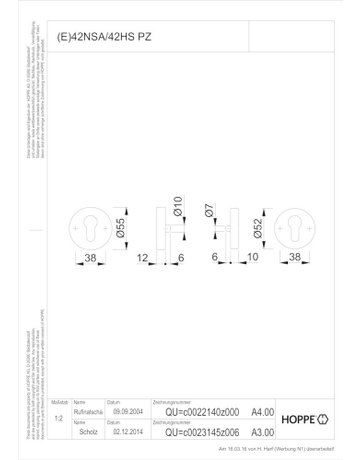 Bild Schutzrosette E42NSA/42HS rd,12mm,ES1/PZ,F69,TS57-62 - HOPPE-1