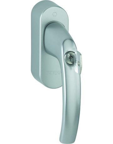 Bild Drehkipp- Fenstergriff, mit Funk-Konsole, Atlanta 0530S/FR-408 100NM, Vierkant 7, Stift vorstehend 32-42, Aluminium, stahlfarbig eloxiert - HOPPE-0