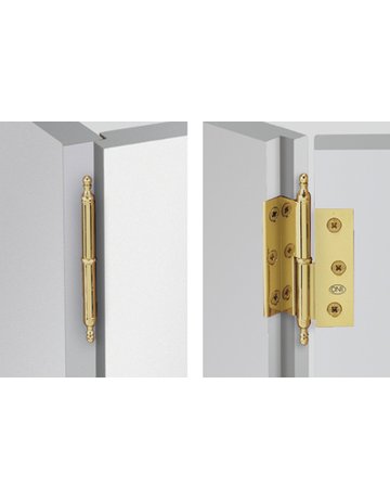 Bild Möbel- Stilband, 270, 31987, links, Länge 50mm, überfälzt (Kröpfung D 7,5), Messing poliert - Hettich-0