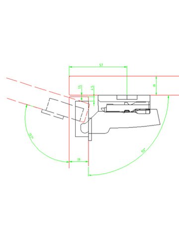 Bild Möbel-Topfscharnier,110°,Kröpf.9,5mm Sensys 8645,9073654,halb vorl.,vernickelt - Hettich-1