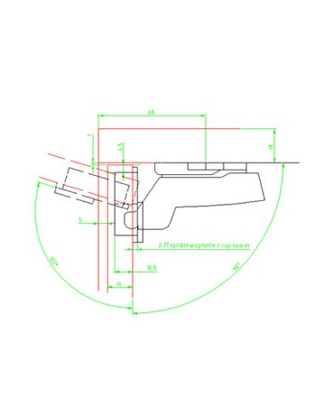 Bild Möbel-Topfscharnier,110°,Kröpf.0mm Sensys 8645,9073643,einlieg.,vernickelt - Hettich-1