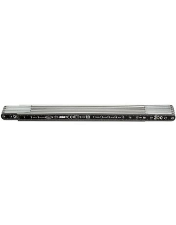 Bild Gliedermaßstab Alu 2mx14mm schwarz BMI-0