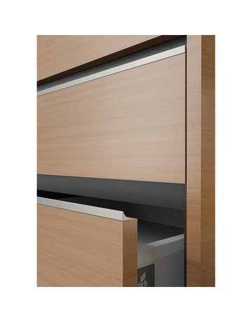 Bild Möbel- Griffleiste, mit Harpunensteg, Riaza 9208089, Länge 295mm, Aluminium edelstahloptik gebürstet - Hettich-1