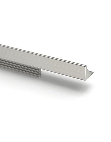 Bild Möbel- Griffleiste, mit Harpunensteg, Riaza 9208089, Länge 295mm, Aluminium edelstahloptik gebürstet - Hettich-0