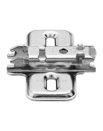 Bild CLIP Montageplatte, kreuz 0 mm, Stahl Schrauben, HV: Langloch - Blum-1