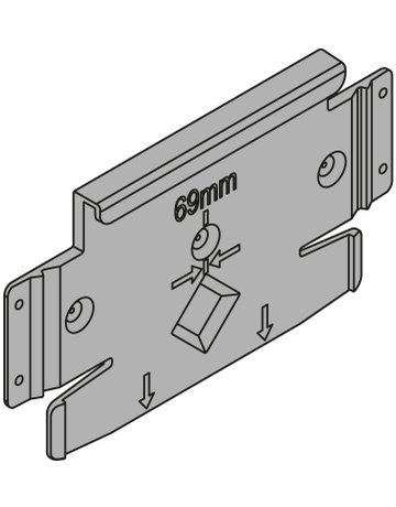 Bild SERVO-DRIVE flex Montageplatte für Kühl-, Gefrier- und Geschirrspülgeräte, R7035 lichtgrau - Blum-1