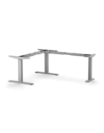 Bild Tischg. 3D Plus, 3-Bein mit Memit Einh 640-1290mm, Ral 9006, Weißaluminium - Topform-0