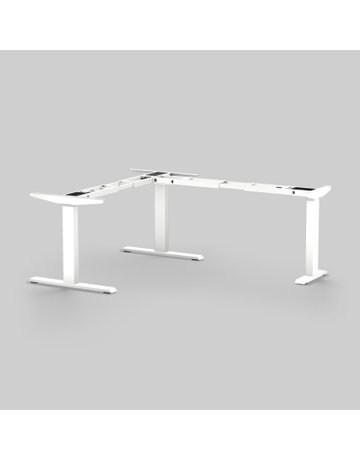 Bild Tischg. 3D Plus, 3-Bein mit Memit Einh 640-1290mm, Ral 9010, Reinweiß - Topform-0