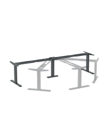 Bild Tischg. 3D Plus, 3-Bein mit Memit Einh 640-1290mm, Ral 7016, Anthrazit, - Topform-2