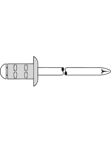 Bild Mehrbereichs-Blindniet Alu/VA Flachrundkopf 4x10mm GESIPA-0