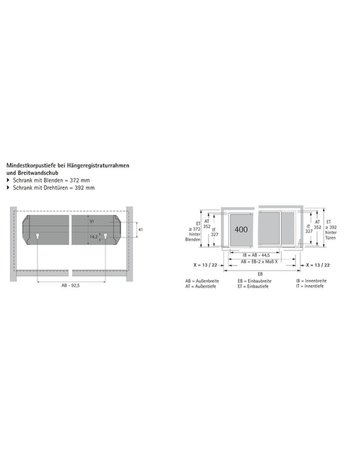 Bild Hängeregistraturrahmen Systema Top 2000, 736 x 352 mm, Aluminium Optik - Hettich-1
