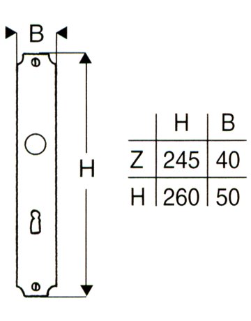 Bild Langschild 236Z BB 72 mm ES IV Stahlgrau - Scheitter-1