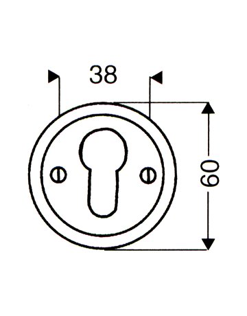 Bild Schlüsselrosette 285/814 WC ES IV Stahlgrau mit Riegelolive Ø 60 mm - Scheitter-1