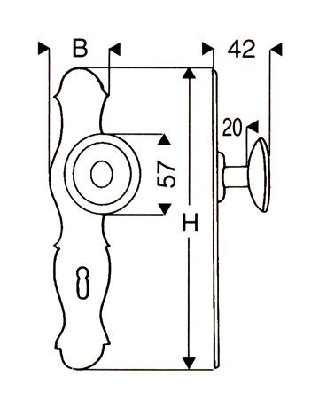 Bild Knopflangschild 344/272Z PZ 72 mm EI Rowe ohne Wechselstift - Scheitter-1