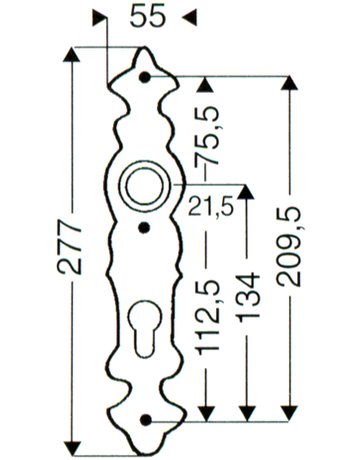 Bild Schutzinnenlangschild SI-208H PZ 92 mm EI Rowe - Scheitter-1