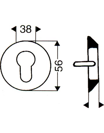 Bild Schutz-Aussenrosette SI-247-12 PZ EI Rowe Zylinderüberstand 10-12 mm - Scheitter-1