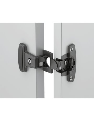 Bild Grundscharnier Selekta Pro 2000 schwarz 270 °, Auflage 15 mm, mit Spreizmuffen - Hettich-2