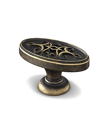 Bild Möbel- Knopf, Sertao, 9208065, Breite 23mm, Länge 45mm, Höhe 28mm, Zink, messingoptik antik - Hettich-0