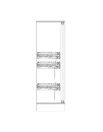 Bild Auszugsführung Quadro Duplex 40 (Garnitur), für Korpusbauweise, Maß X = 13 mm, Schrankwand, Tiefe 316 mm - Hettich-2
