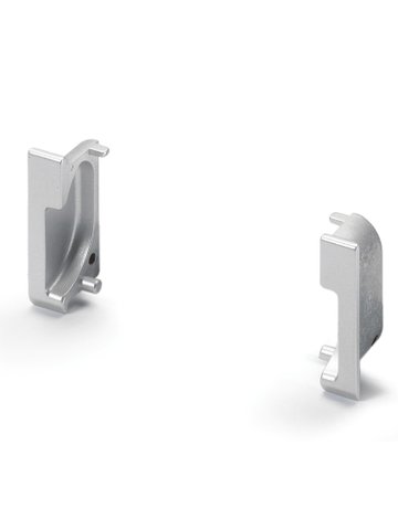 Bild Griffleiste- Endstück, Set, Spira, 115298, zum Einfräsen, Zink aluminiumoptik - Hettich-0