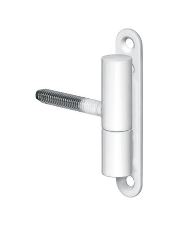 Bild Fenster- Einbohrband, SIKU® K 3172/7 WF, für Drehflügel, 2-teilig, Ø 15mm, verkehrsweiß, pulverbeschichtet - SIMONSWERK-0