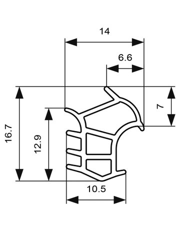Bild Stahlzargendichtung K2652 grau Moosgummi Rol a 5,2 m - ELLEN-1