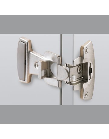 Bild Grundscharnier Selekta Pro 2000 E vernickelt 180 °, Auflage -3,2 mm, mit Spreizmuffen - Hettich-1