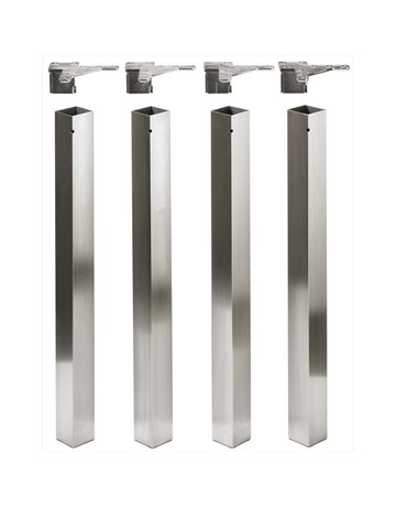 Bild Design-Tischbein Afio 700 mm, Edelstahl gebürstet - Hettich-0