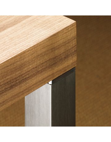 Bild Design-Tischbein Afio 700 mm, Edelstahl gebürstet - Hettich-1