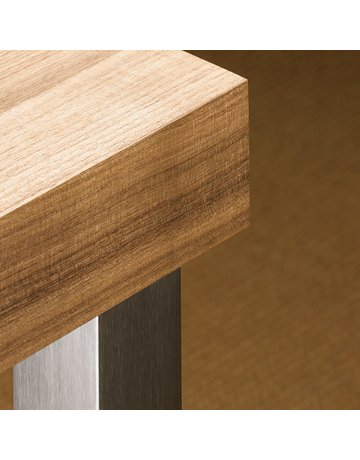 Bild Design-Tischbein Afia 700 mm, Edelstahl gebürstet - Hettich-1